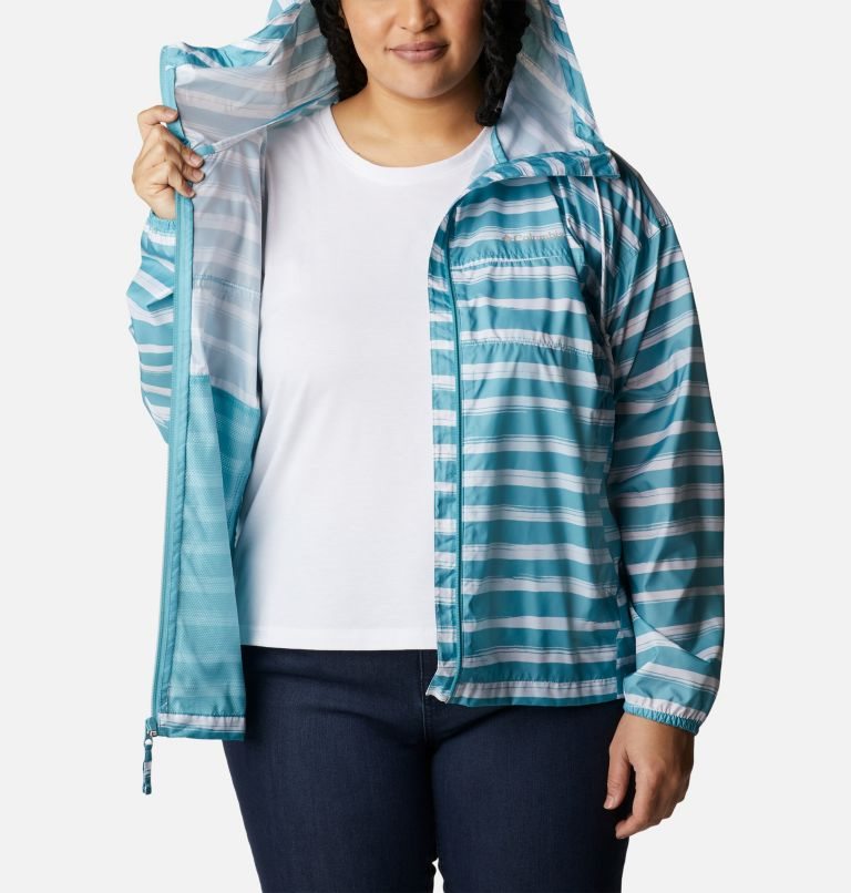 Women's Columbia Flash Challenger Novelty Windbreaker Jackets Stripe | Plus Size CA-L610C